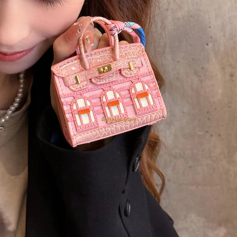 Birkin Geïnspireerde Mini Handtas - Platina Tas Charme