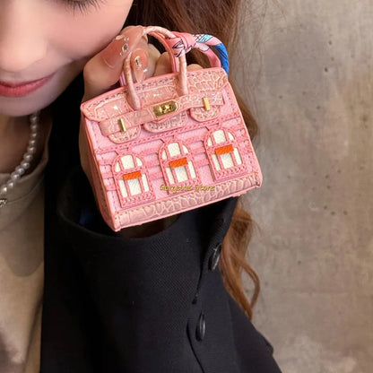 Birkin Geïnspireerde Mini Handtas - Platina Tas Charme