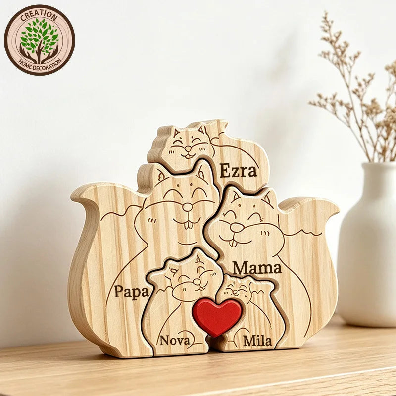 Wood Squirrel Family Puzzel
