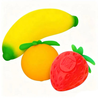 NeeDoh Groovy Fruit Squishy Set - 3-Delig Sensorisch Anti-Stress Speelgoed
