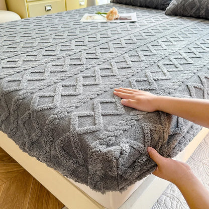 Warm Koraalfleece Winter Hoeslaken - Zacht Elastisch Hoeslaken