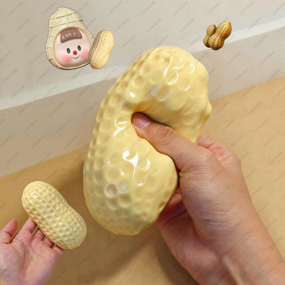 Krakende Pinda Squishy - Boterzachte ASMR Anti-Stress Fidget Bal