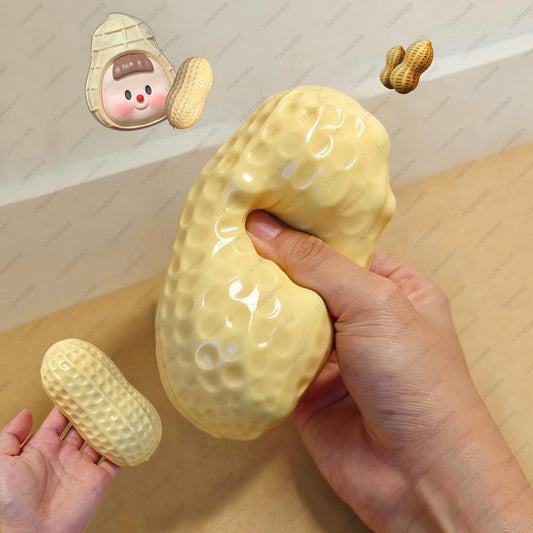 Krakende Pinda Squishy - Boterzachte ASMR Anti-Stress Fidget Bal