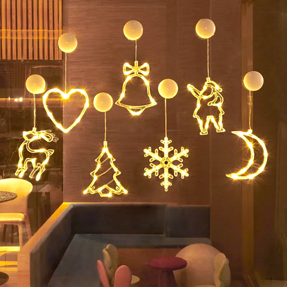 LED Kerst Raamhangers met Verlichting