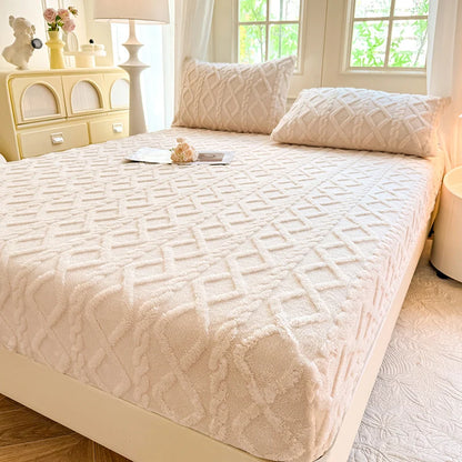 Warm Koraalfleece Winter Hoeslaken - Zacht Elastisch Hoeslaken
