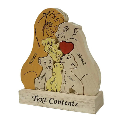 Wood Lion King Family Puzzel