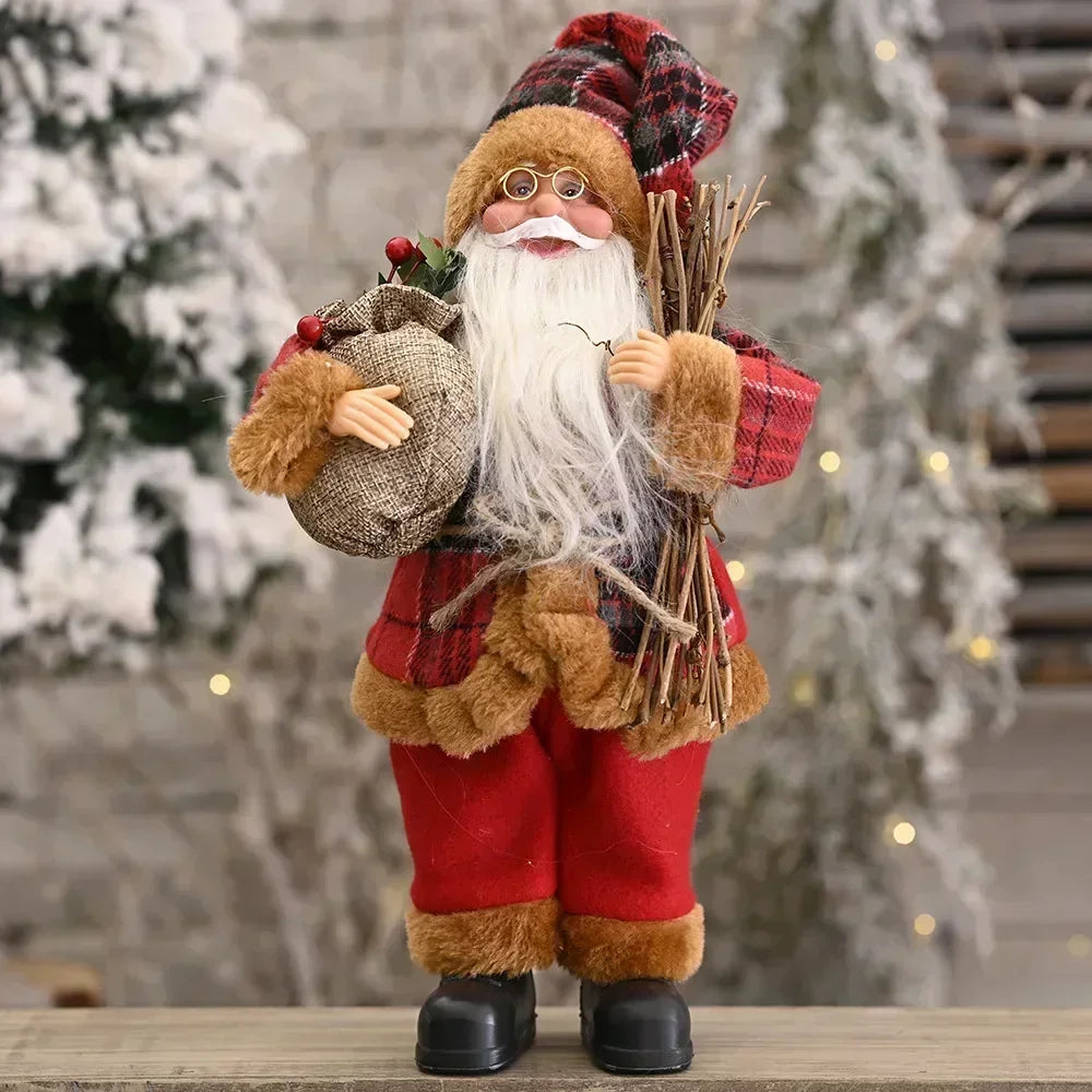 Pluche Staande Kerstman Pop