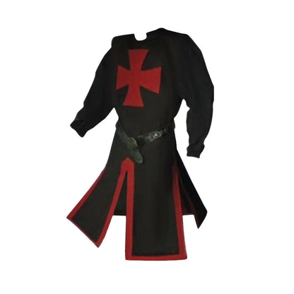 Ridders Templar Kruisvaarder Cosplay Kostuum - Authentieke Tuniek & Kaap Set voor Halloween