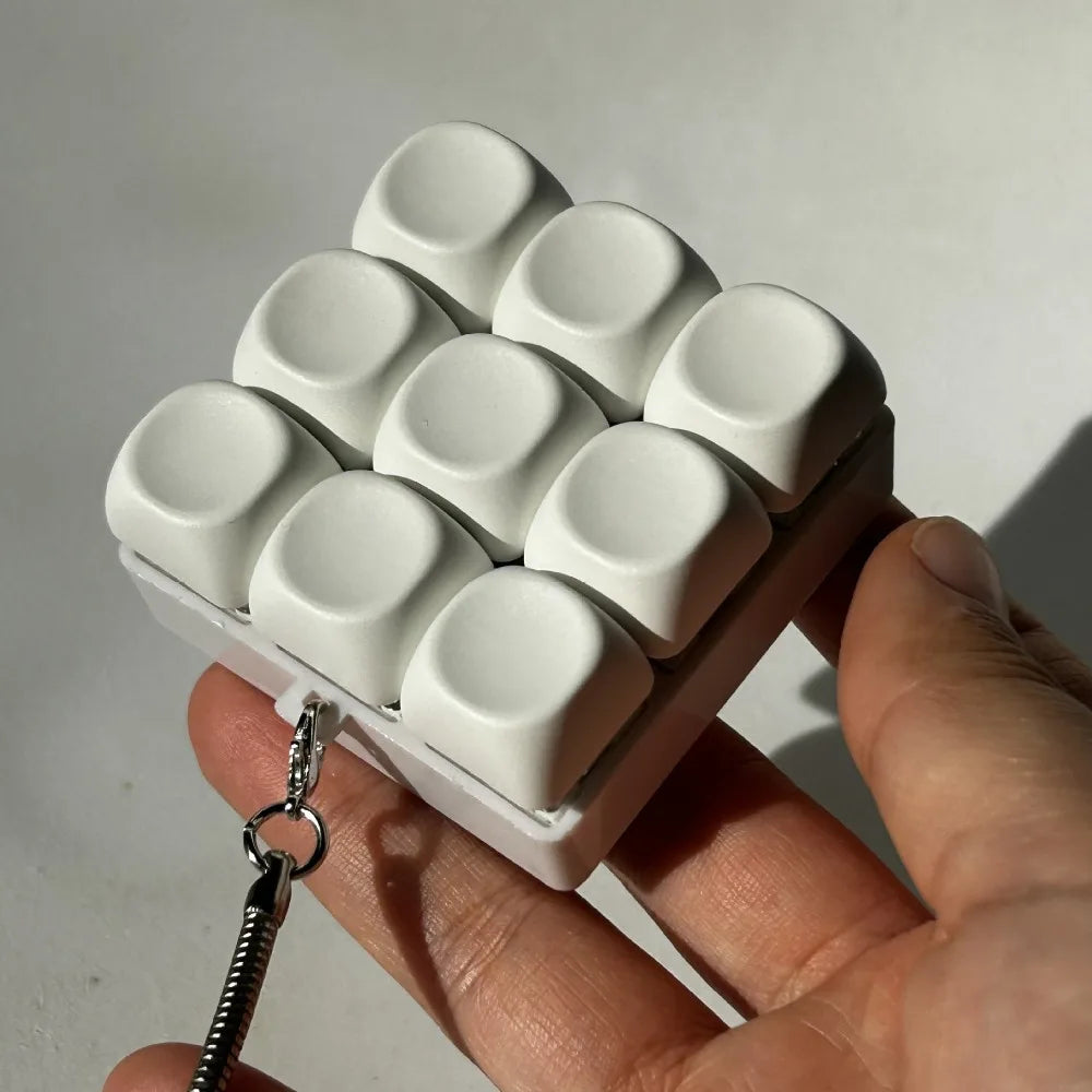 DIY Toetsenbord Fidget Sleutelhanger - Mechanische Klik Anti-Stress Toy