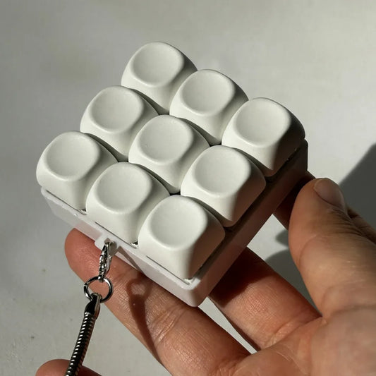 Fidget Toetsenbord Sleutelhanger - Mechanische Klik Anti-Stress Toy