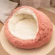 2-in-1 Zachte Pluche Dierenmand met Kap - Katten- & Hondenmand