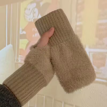Fleece Halfvinger Handschoenen