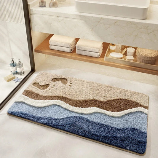 AquaHaven Luxe Badmat – Zachte Microvezel Comfort voor een Fris & Stijlvol Badkamerinterieur