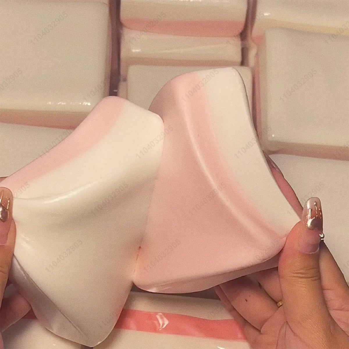Roze Dubbelzijdige Rijstcake Squishy - Slow Rebound Anti-Stress