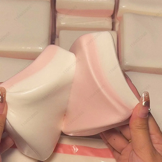 Roze Dubbelzijdige Rijstcake Squishy - Slow Rebound Anti-Stress