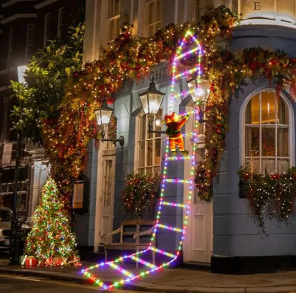 LED Kerstman Klimladder Verlichting
