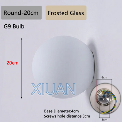 French Bauhaus Glass Wall Sconce - G9 & G4 Milky Glass Globe | Shop