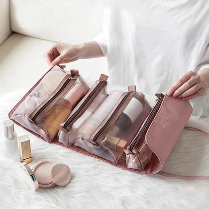 4-in-1 Oprolbare Make-Up Reistas - Inklapbare Cosmeticatas