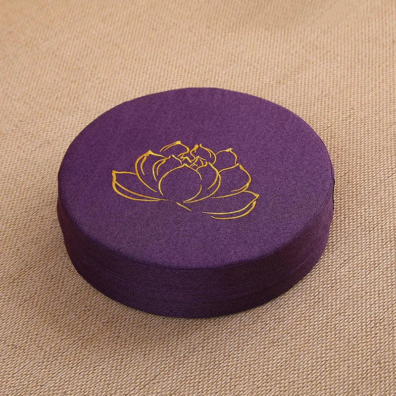40x6cm Yoga Meditatie Linnen Kussen Stevig Lotus Textuur Meditatie Kussen Rugsteun Kussen Tatami Mat Afneembaar Wasbaar