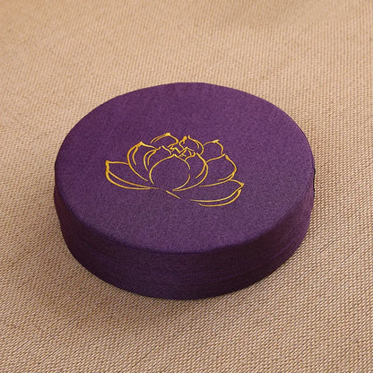 40x6cm Yoga Meditatie Linnen Kussen Stevig Lotus Textuur Meditatie Kussen Rugsteun Kussen Tatami Mat Afneembaar Wasbaar