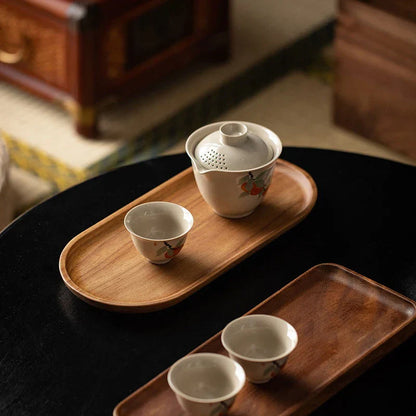 AurumWood Luxe Dienblad – Handgemaakt Houten Design voor een Stijlvolle Koffiemoment