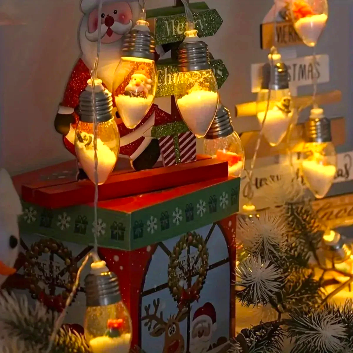 LED Kerst Sneeuwbol Lichtketting