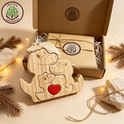 Wood Croc Family Puzzel