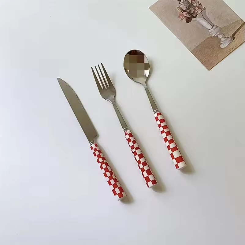 Moderne Geruite Bestekset