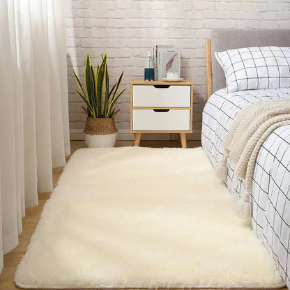 VIKAMA Zacht Zijdewollen Vloerkleed - Scandinavisch Antislip Kleed