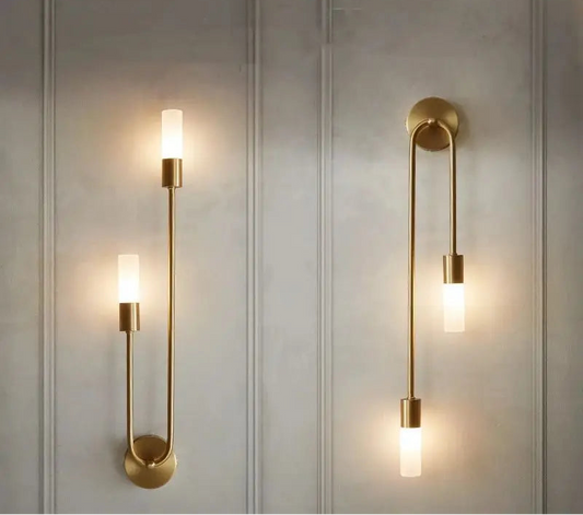 Moderne Messing LED Wandlamp - Minimalistische Design Wandlamp
