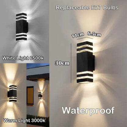 LED Buitenwandlampen E27 Op Neer Buitenwandlamp IP65 Waterdichte LED Wandlamp voor Veranda Voordeur Tuin Wandlamp
