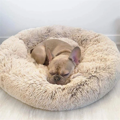Kalmerende Pluche Hondenmand - Ronde Donut Dierenmand