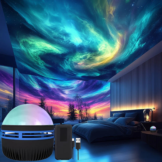 RGB LED Galaxy Projectielamp | 2-in-1 USB Sterrenprojector