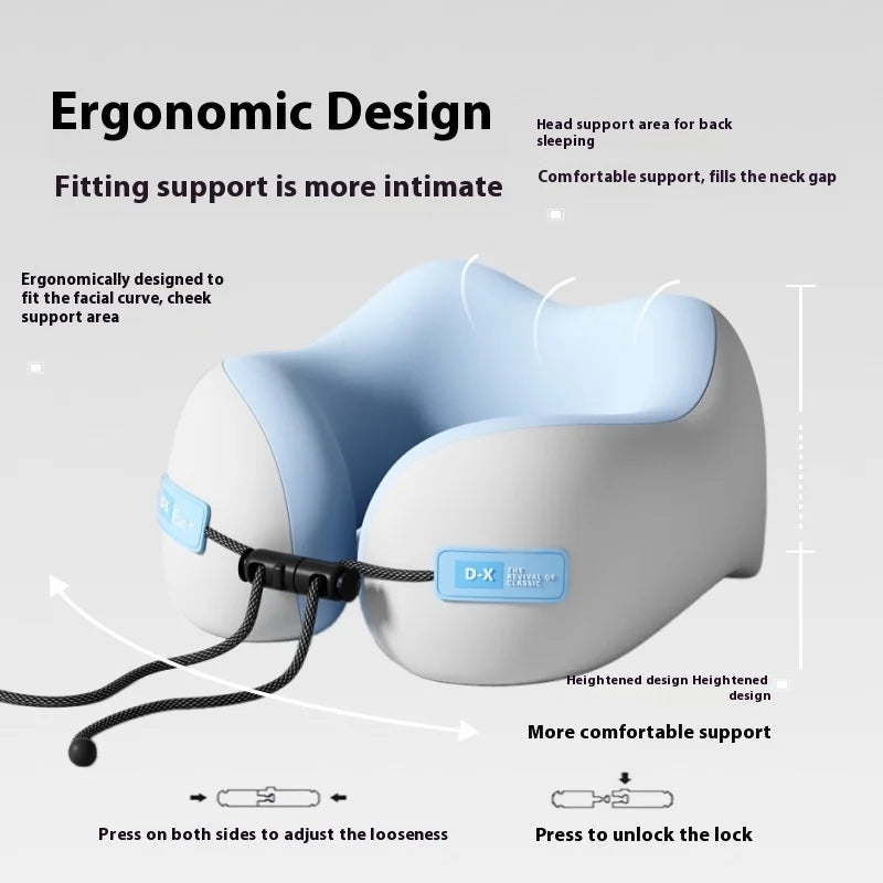 U-Vorm Traagschuim Reiskussen - Ergonomisch Neksteun Kussen