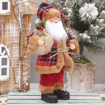 Pluche Staande Kerstman Pop
