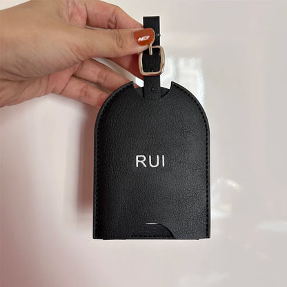 Personaliseer initialen bagagelabel op maat LOGO letter mannen vrouwen koffer naam bagagelabel PU vliegtuig labels reisaccessoires