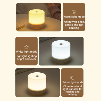 GlowEase – Compacte LED Nachtlamp met Aanraakdimming