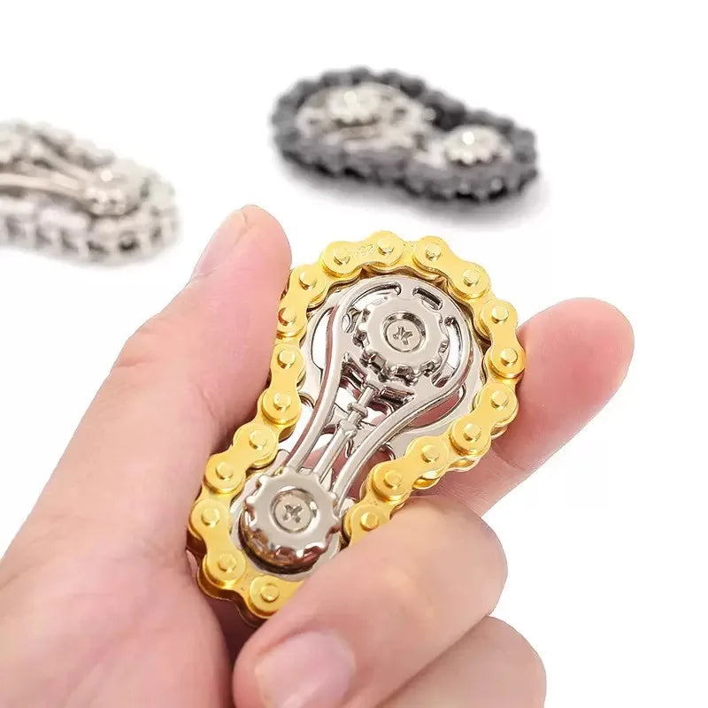 Metalen Ketting & Tandwiel Fidget Spinner