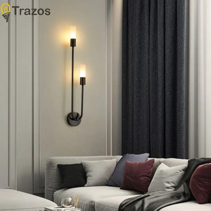 Moderne Messing LED Wandlamp - Minimalistische Design Wandlamp