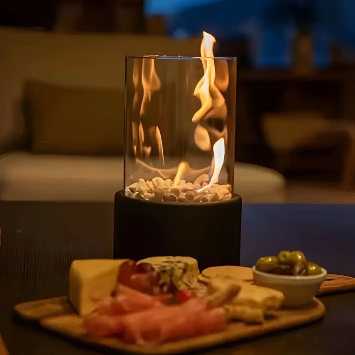 SleekFlame - Tafelhaard zonder rook voor stijlvolle binnen- en buitengebruik