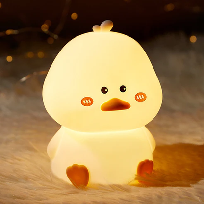 Schattige Eend LED Squishy Nachtlamp Voor Cadeau USB Oplaadbare Eend Lamp