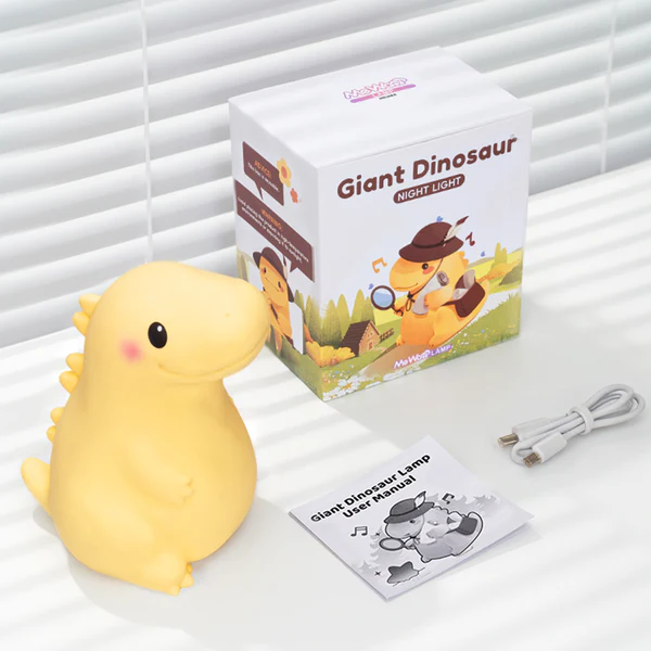 Squishy Silicone Dinosaur LED Nachtlamp - Perfect Cadeau voor Kinderen en Meisjes