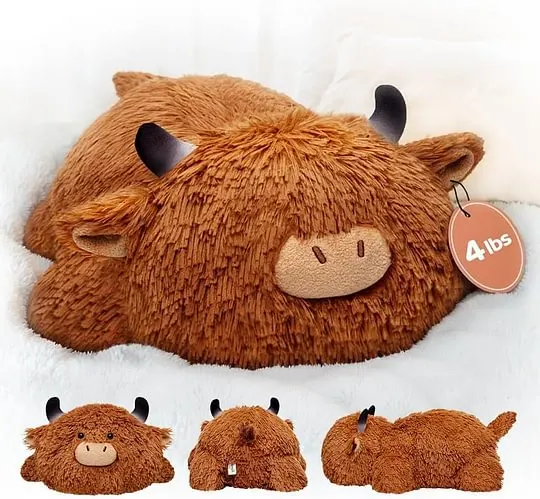 Highland Koe Gewogen Knuffeldier