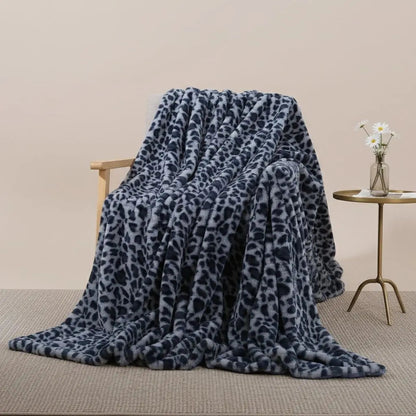 Leona Pluche Luipaardprint Deken