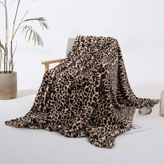 Leona Pluche Luipaardprint Deken