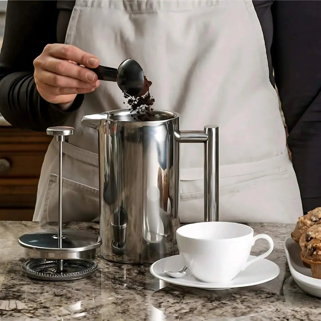 Logan RVS French Press – Dubbelwandige Koffiemaker