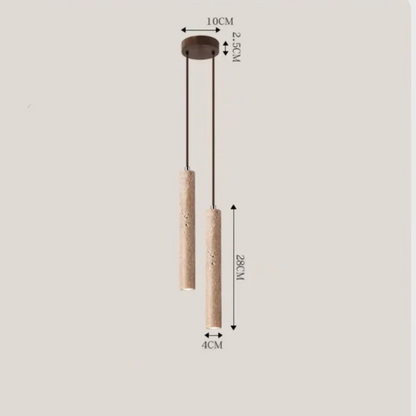 Minimalistische Travertijn Wabi-Sabi Stijl LED Kroonluchter - LumoLine