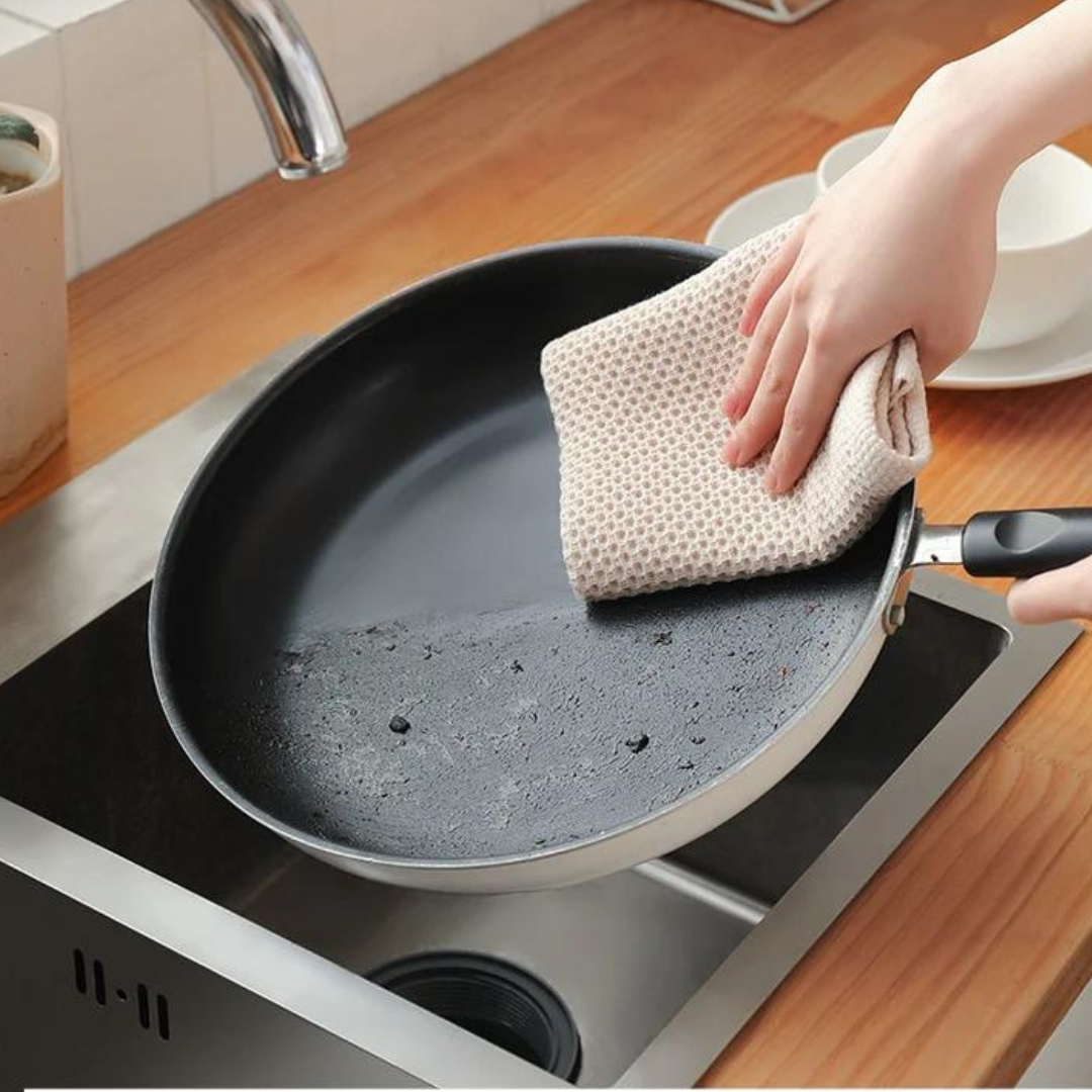 HoneyNest – Luxe 6-Pack Honingraat Handdoeken voor Stijlvolle Functionaliteit