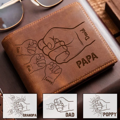 Clenched Hands Leather Wallet