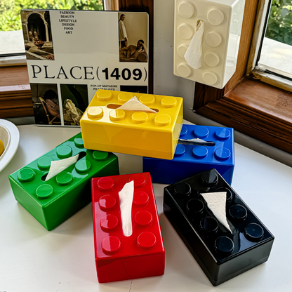 RetroBricks Luxe Tissuedoos – Speels Design voor een Stijlvol Interieur